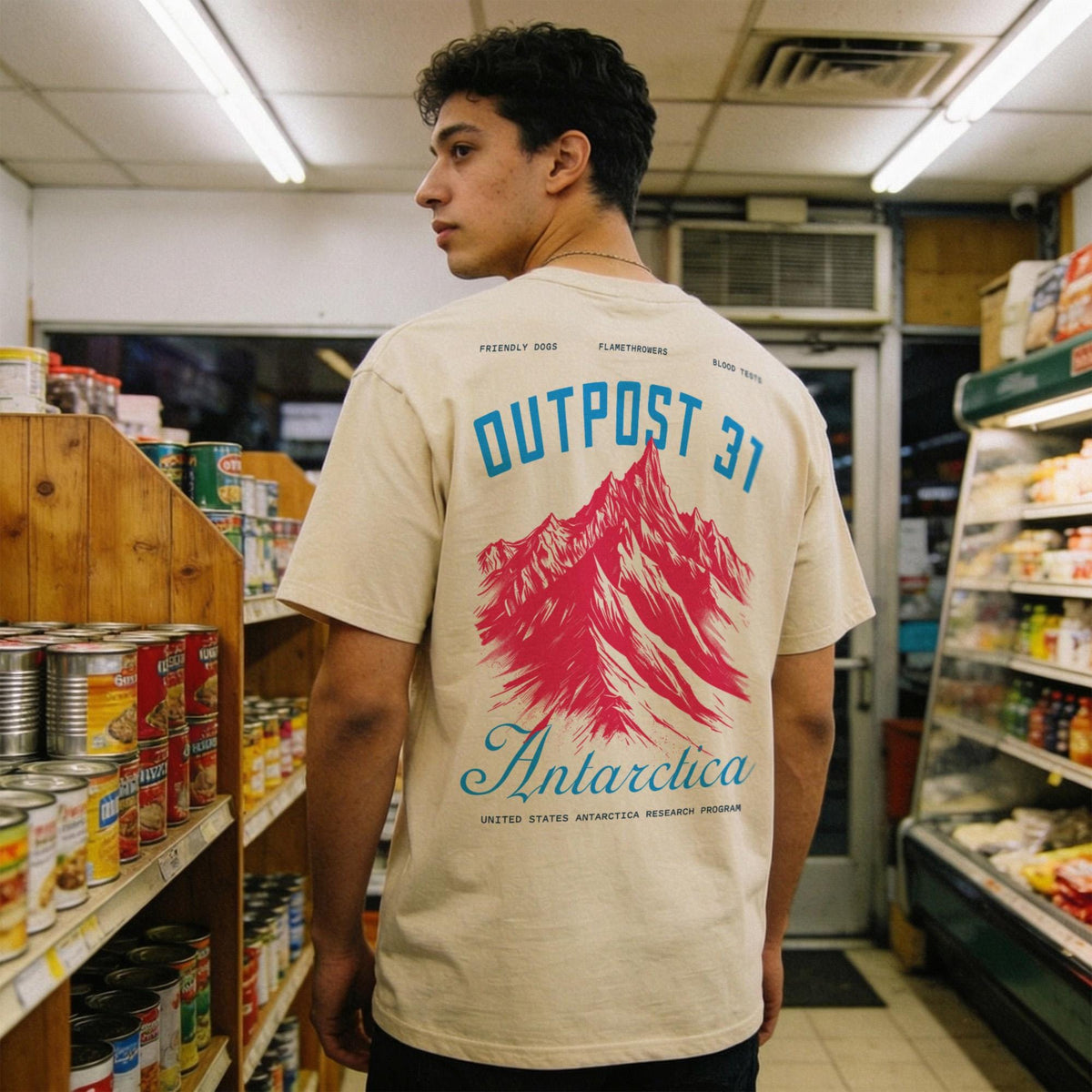 Outpost 31 Antarctica Graphic Tee: 80s Horror Movie Thing Shirt