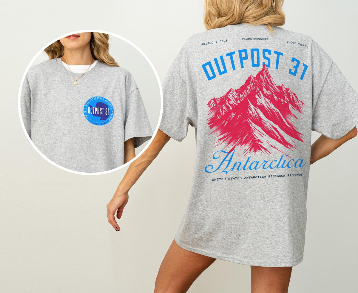 Outpost 31 Antarctica Graphic Tee: 80s Horror Movie Thing Shirt