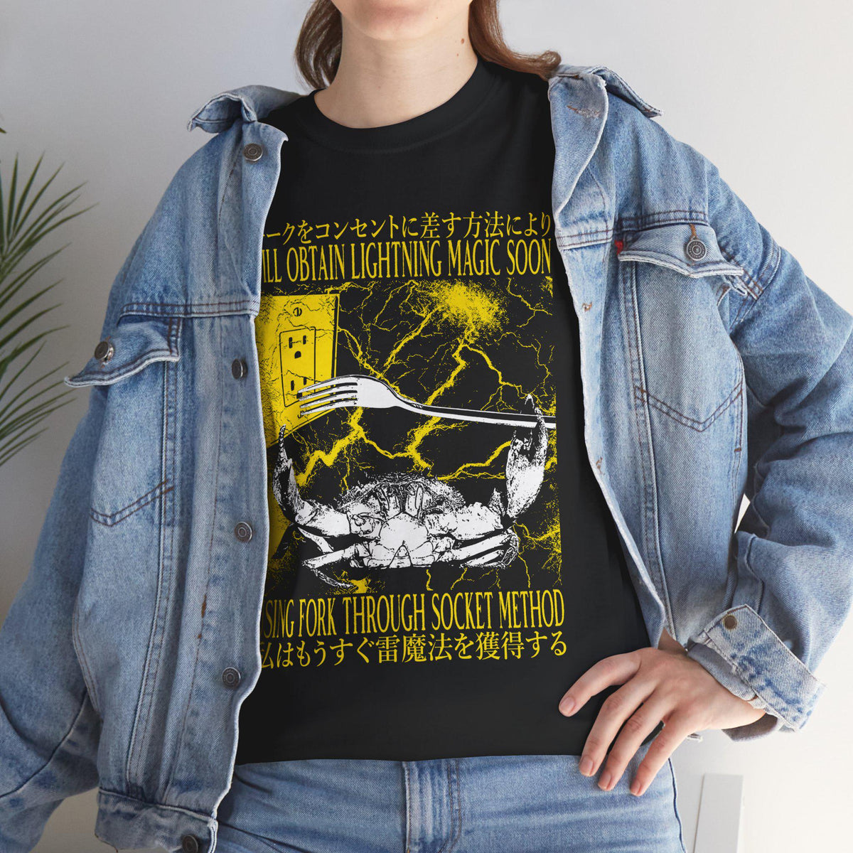 I Will Obtain Lightning Magic Soon Funny Vintage Japanese Crab T-Shirt