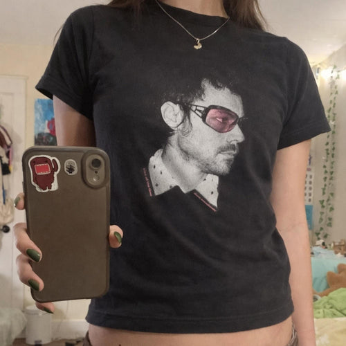 Harry Styles Graphic Baby Tee, HS New Tour New Album Kiss All The Time Graphic T shirt, Y2K Concert Crop Top