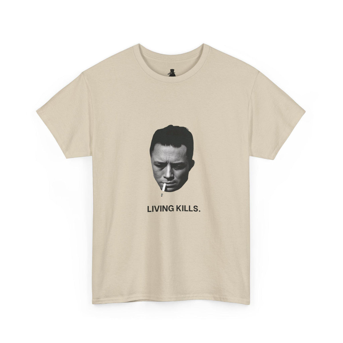 Albert Camus Living Kills Funny T-Shirt | Philosophy Lovers Gift | French Literature | Camus Smoking | Unisex