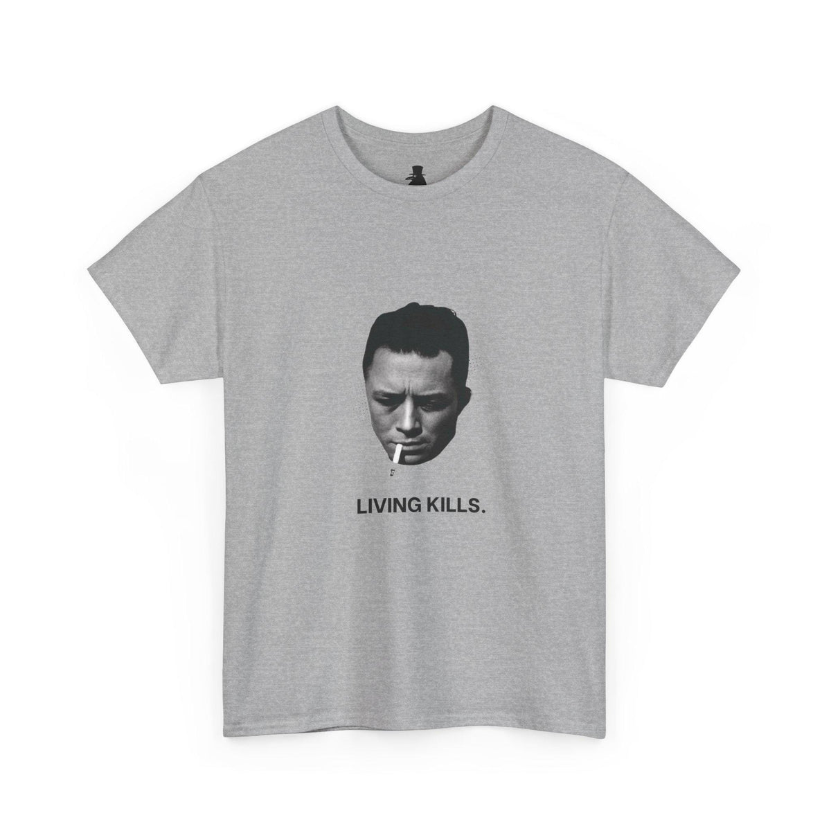 Albert Camus Living Kills Funny T-Shirt | Philosophy Lovers Gift | French Literature | Camus Smoking | Unisex