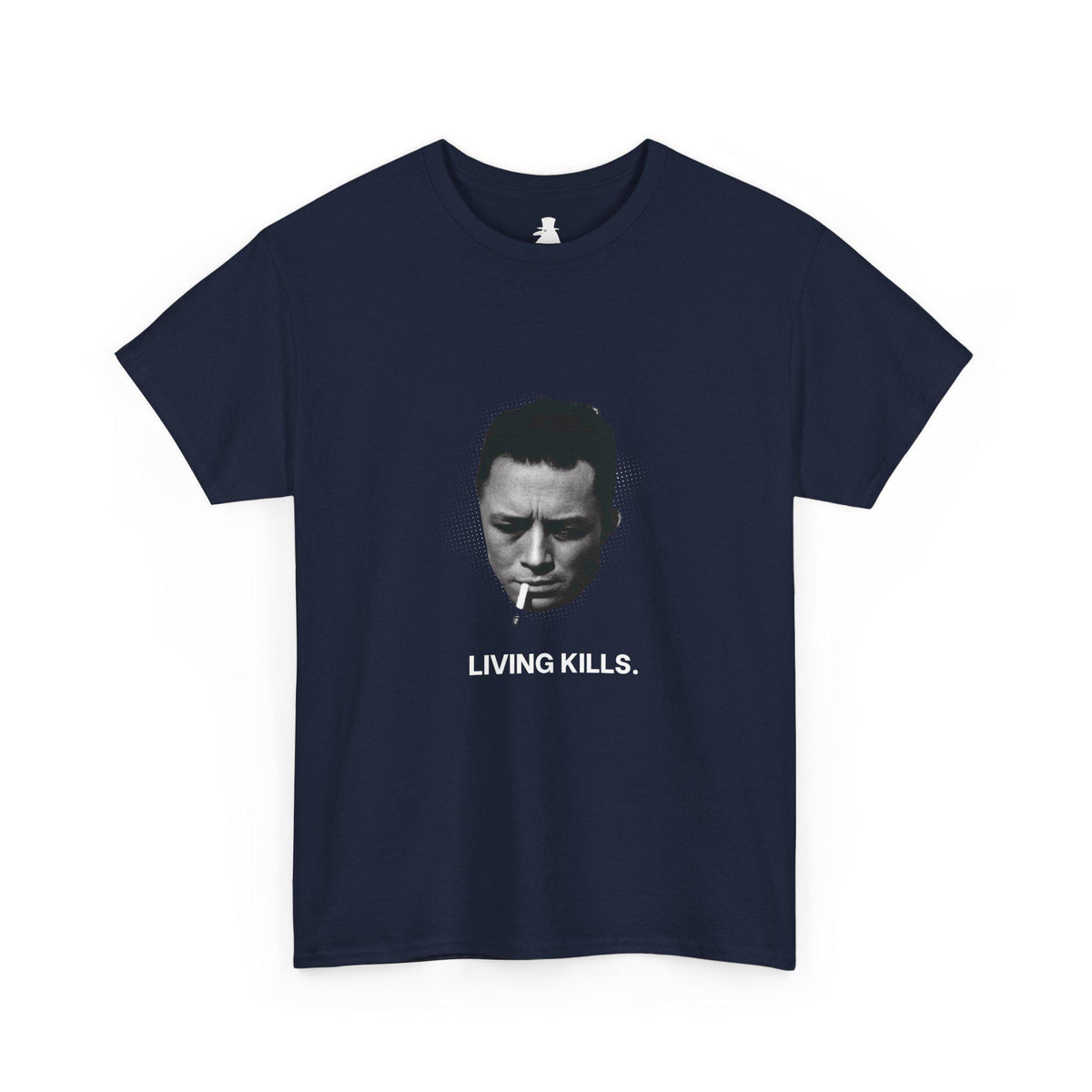Albert Camus Living Kills Funny T-Shirt | Philosophy Lovers Gift | French Literature | Camus Smoking | Unisex