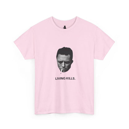 Albert Camus Living Kills Funny T-Shirt | Philosophy Lovers Gift | French Literature | Camus Smoking | Unisex