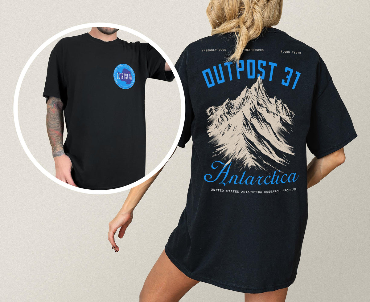 Outpost 31 Antarctica Graphic Tee: 80s Horror Movie Thing Shirt
