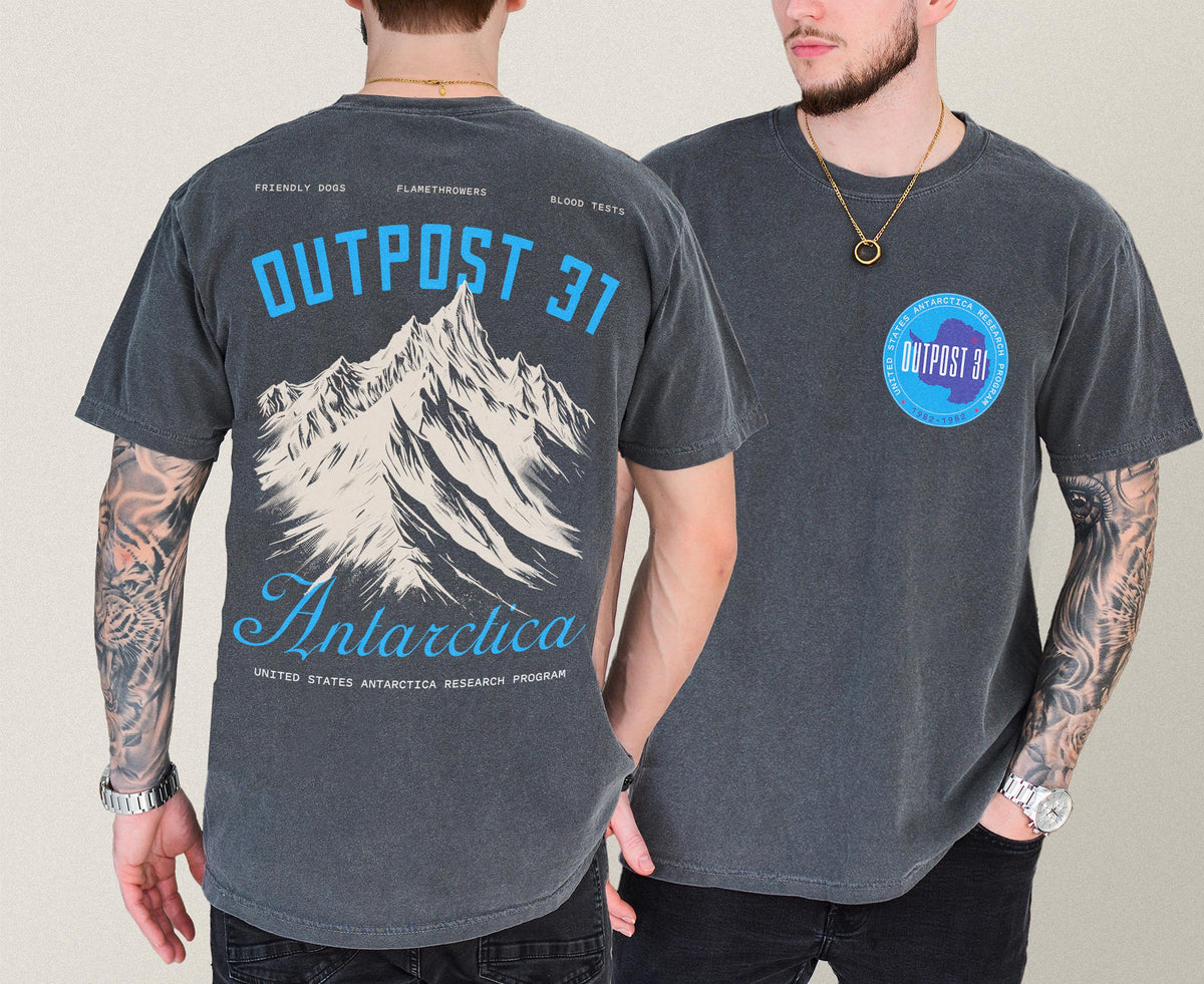 Outpost 31 Antarctica Graphic Tee: 80s Horror Movie Thing Shirt
