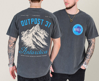 Outpost 31 Antarctica Graphic Tee: 80s Horror Movie Thing Shirt