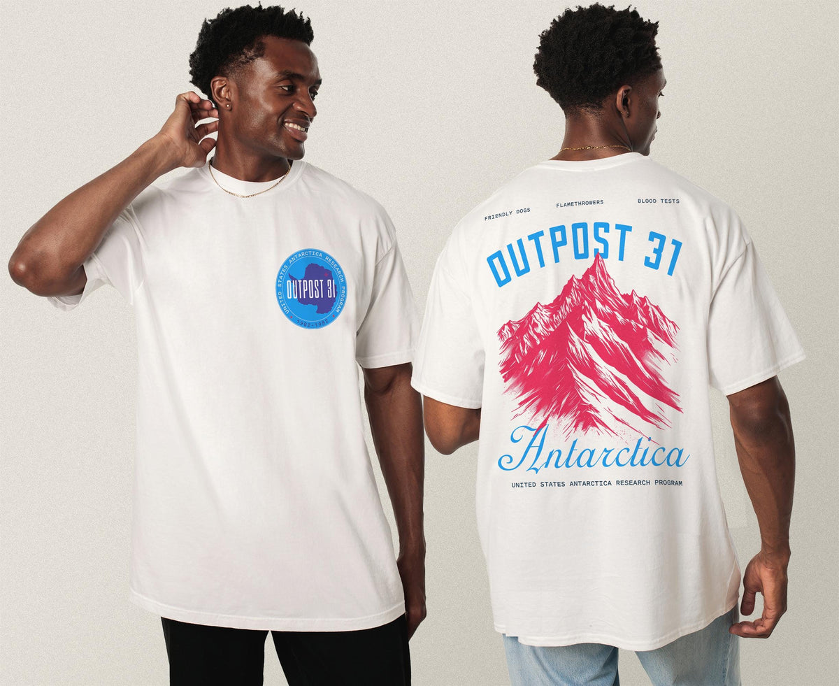 Outpost 31 Antarctica Graphic Tee: 80s Horror Movie Thing Shirt