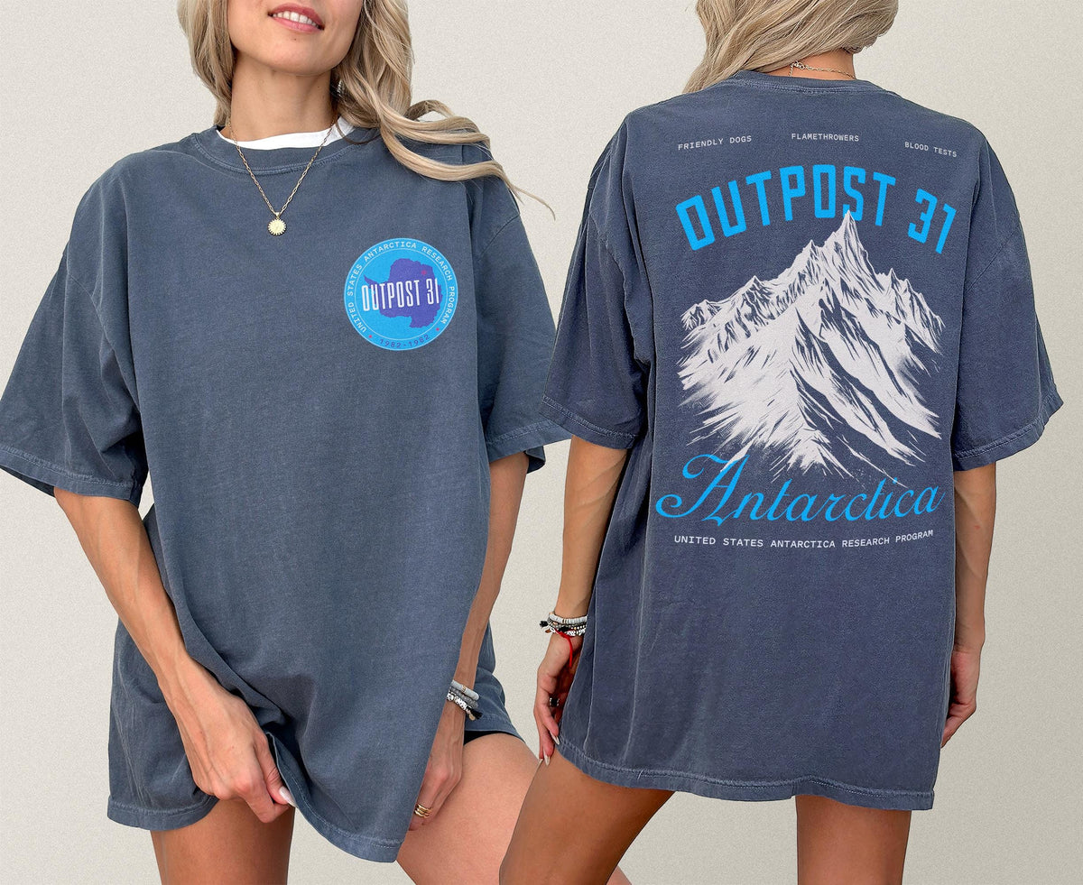 Outpost 31 Antarctica Graphic Tee: 80s Horror Movie Thing Shirt