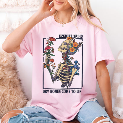 Ezekiel 37 Dry Bones Come To Life Shirt, Christian Skeleton Floral Tee, Retro Scripture Hoodie, Vintage Faith Sweatshirt, Gift for Mom