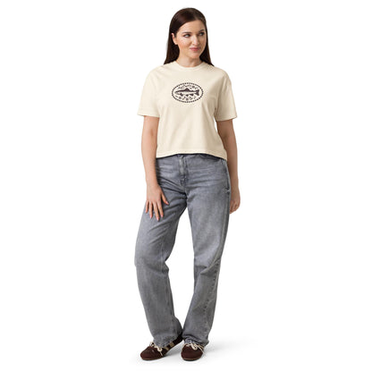 Whimsy Folk Mountain Trout Graphic Tee: 100% Cotton Illustrated Summer Shirt