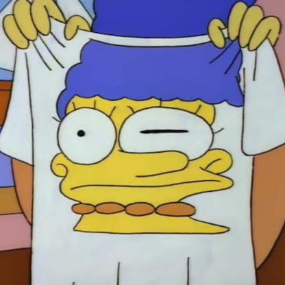 Smeared Marge T-Shirt Simpsons Meme Tee Distorted Marge Graphic Shirt Weird Simpsons Meme Shirt Funny Cartoon Retro Tee Gift Idea