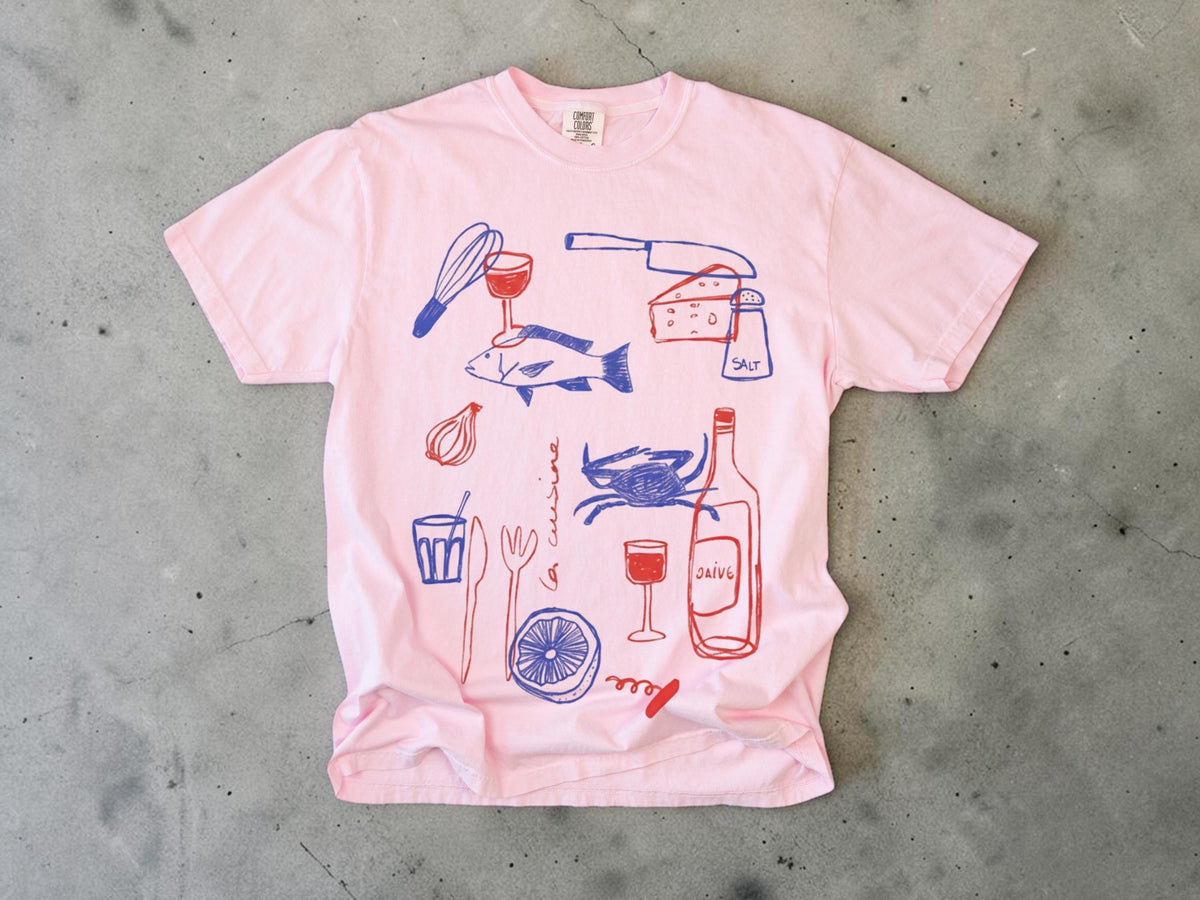 La Cuisine Shirt, French Kitchen Tshirt, Unisex Comfort Colors Tee, Foodie Gift, Chef Graphic Tee, Food Lover Gift, Trendy Cooking Shirt