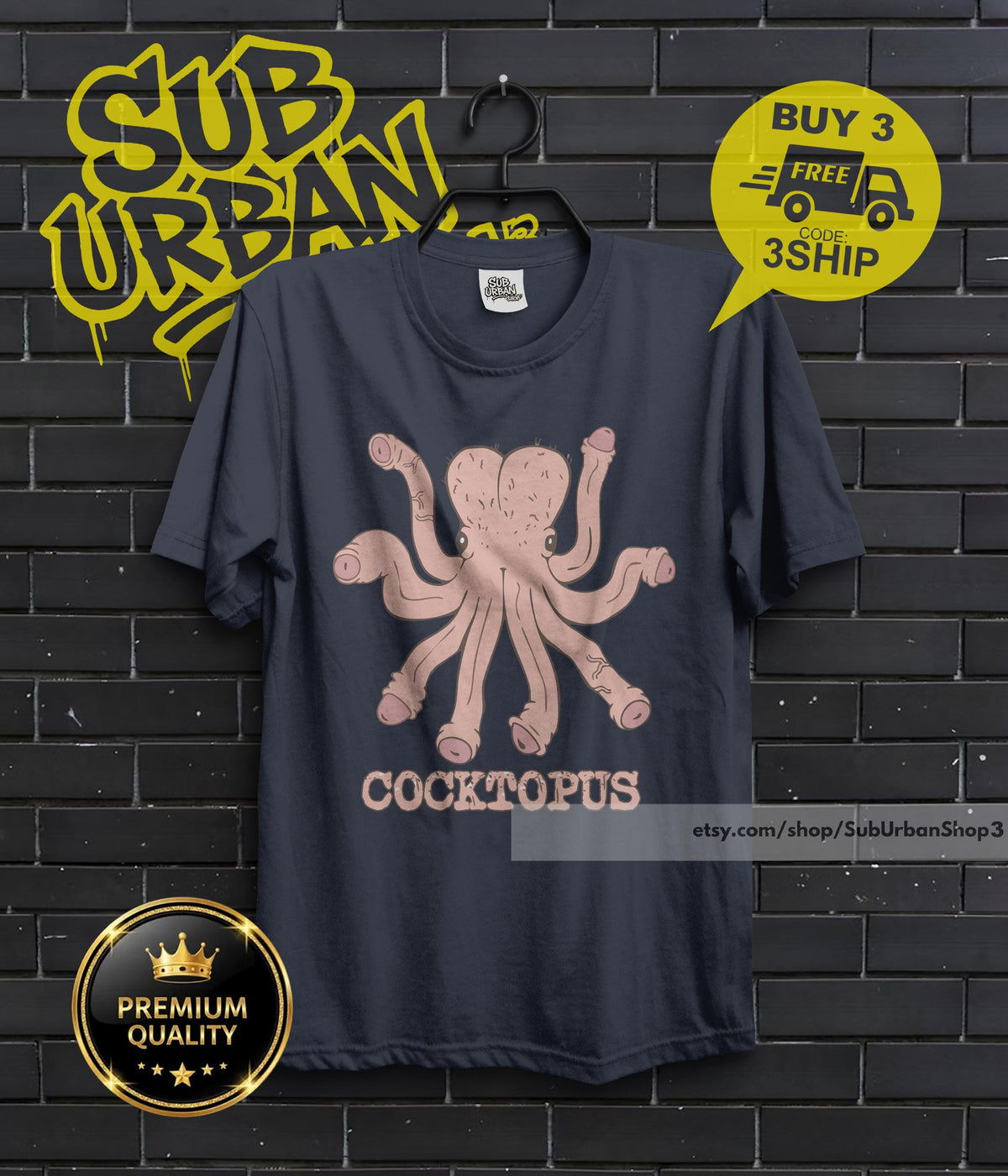 Cocktopus Funny Shirt, Humorous rude t-shirt, eat your protein shirt, breakfast of champions tee, humoristic shirt