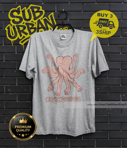 Cocktopus Funny Shirt, Humorous rude t-shirt, eat your protein shirt, breakfast of champions tee, humoristic shirt