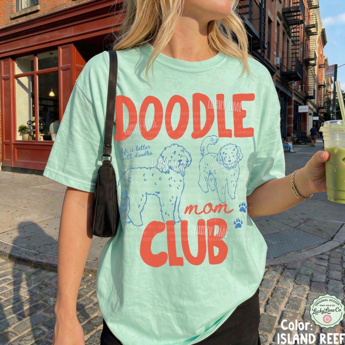 Doodle Mom Club Shirt, Goldendoodle Shirt, Labradoodle Tshirt, Dog Mom Shirt, Dog Mama Graphic Tee, Pet Parent Gift, Fur Mama Tee