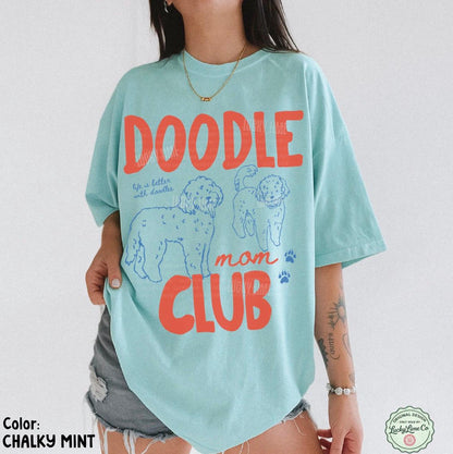 Doodle Mom Club Shirt, Goldendoodle Shirt, Labradoodle Tshirt, Dog Mom Shirt, Dog Mama Graphic Tee, Pet Parent Gift, Fur Mama Tee