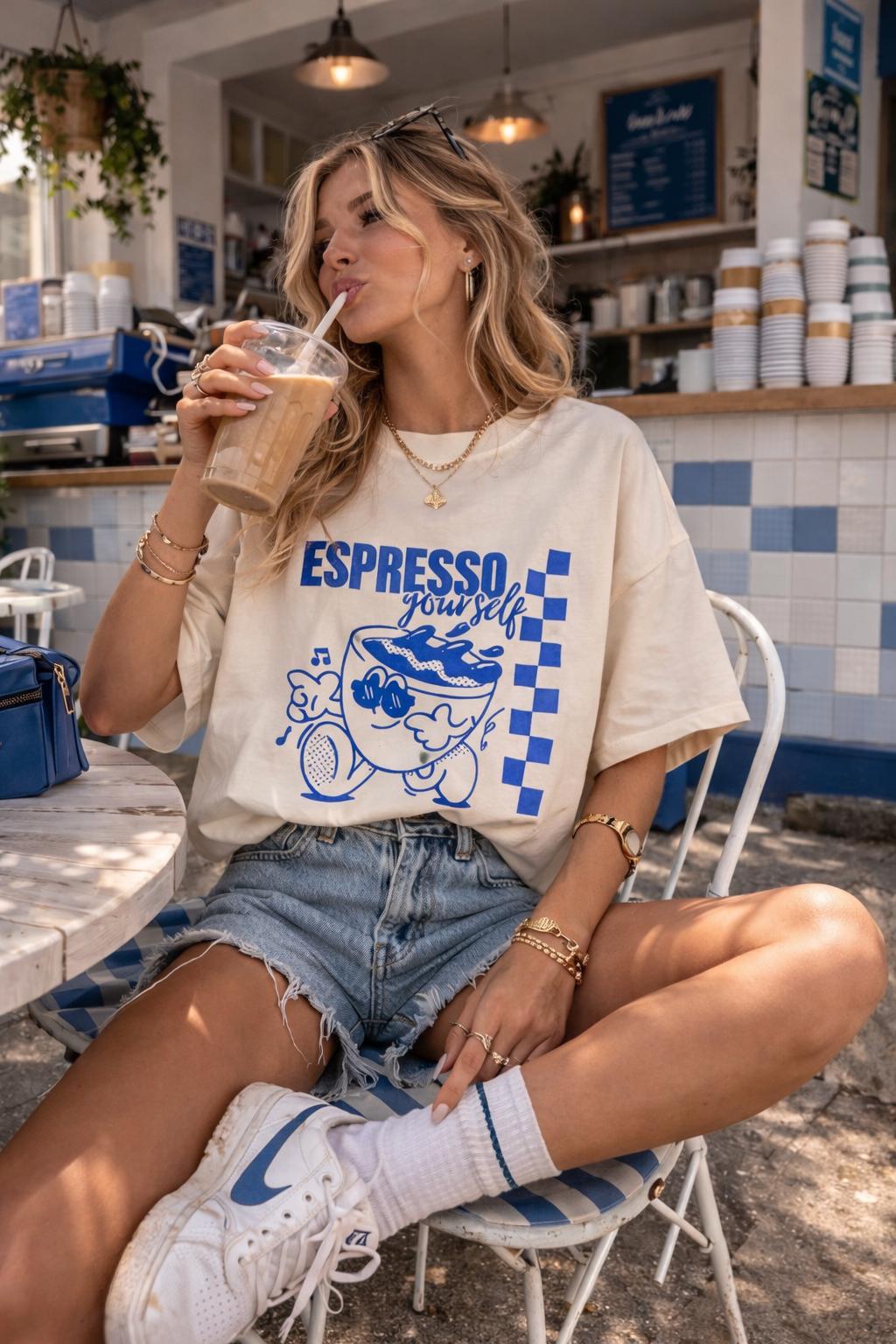 Espresso Yourself T-Shirt | Retro 90s Coffee Graphic Tee