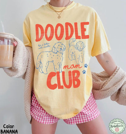 Doodle Mom Club Shirt, Goldendoodle Shirt, Labradoodle Tshirt, Dog Mom Shirt, Dog Mama Graphic Tee, Pet Parent Gift, Fur Mama Tee