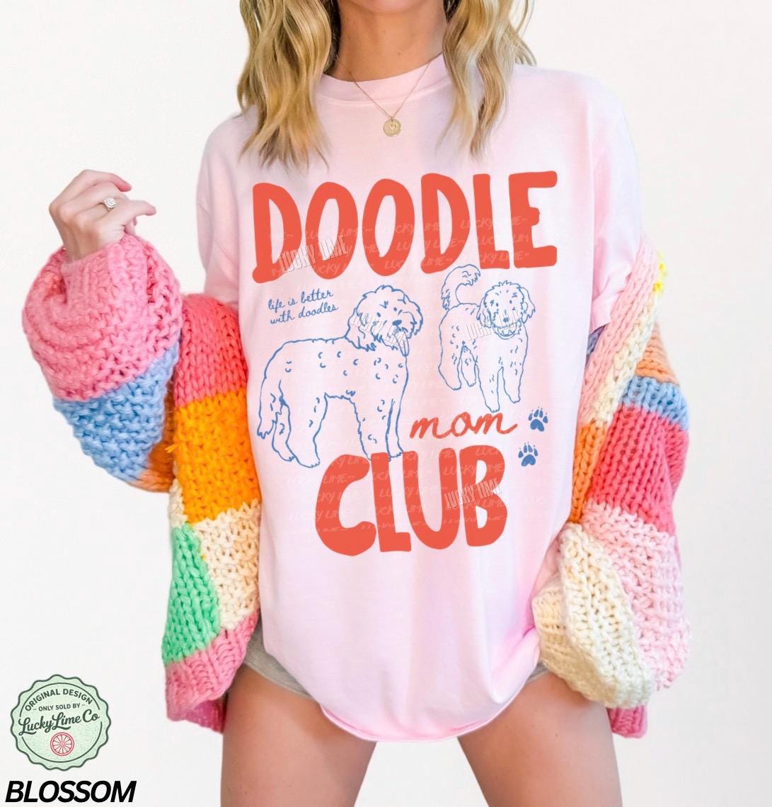 Doodle Mom Club Shirt, Goldendoodle Shirt, Labradoodle Tshirt, Dog Mom Shirt, Dog Mama Graphic Tee, Pet Parent Gift, Fur Mama Tee
