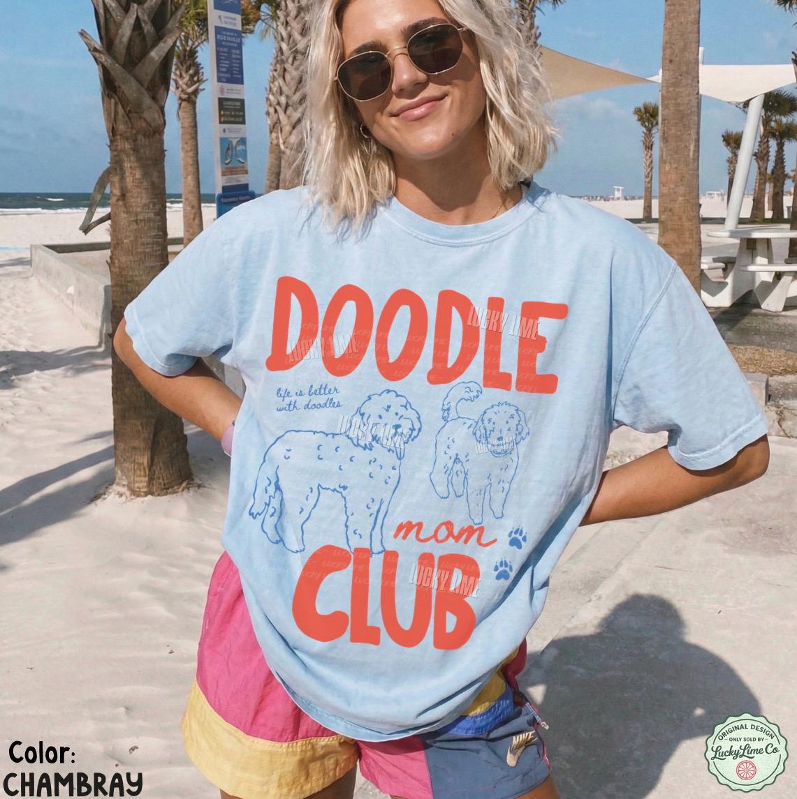 Doodle Mom Club Shirt, Goldendoodle Shirt, Labradoodle Tshirt, Dog Mom Shirt, Dog Mama Graphic Tee, Pet Parent Gift, Fur Mama Tee