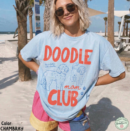 Doodle Mom Club Shirt, Goldendoodle Shirt, Labradoodle Tshirt, Dog Mom Shirt, Dog Mama Graphic Tee, Pet Parent Gift, Fur Mama Tee