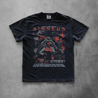 Sinners Vintage Graphic Tee | Horror Movie Shirt | Vampire Film Tee