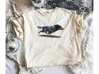 Comfort Colors®  Running  Blue Heeler Dog Mom Shirt