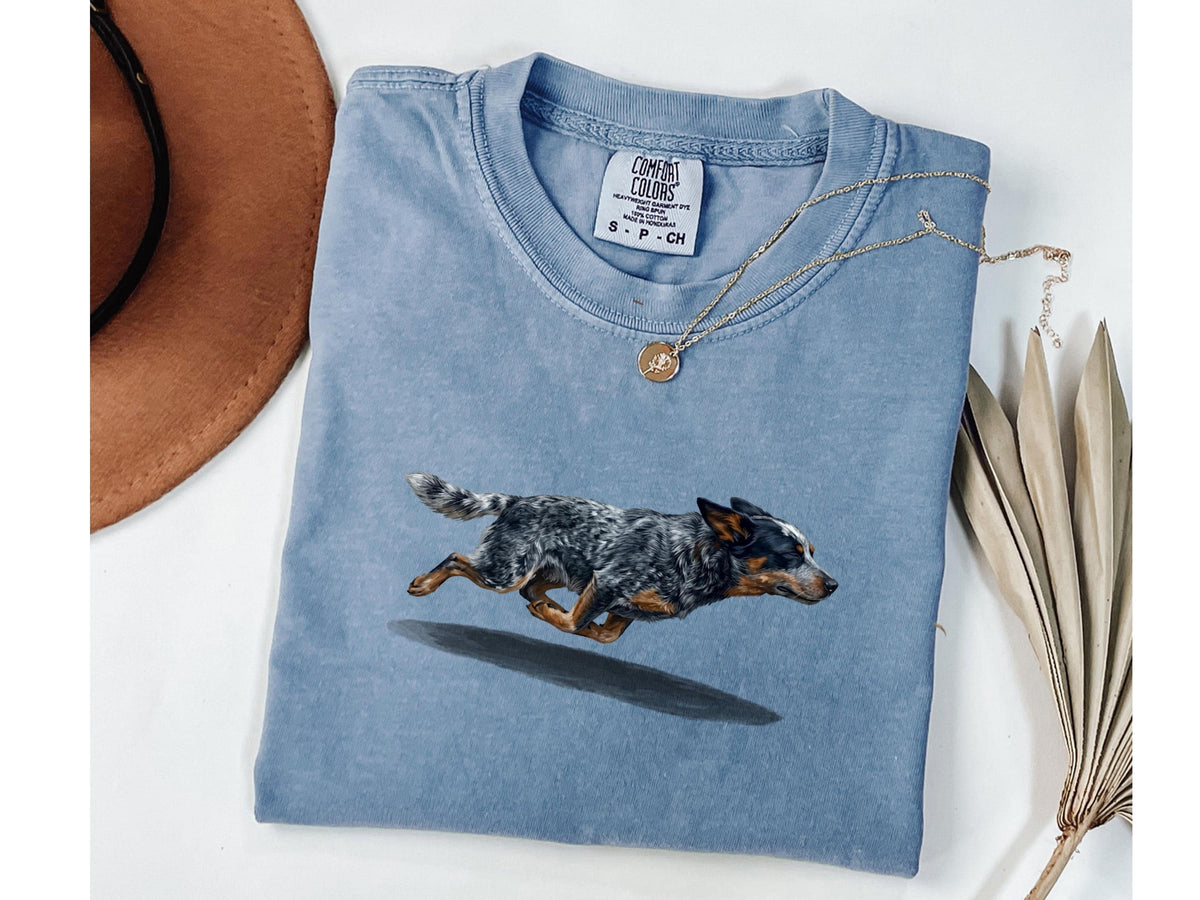 Comfort Colors®  Running  Blue Heeler Dog Mom Shirt