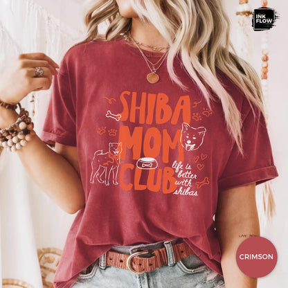 Shiba Mom Club Comfort Colors T-Shirt – Cute Shiba Inu Dog Mom Tee