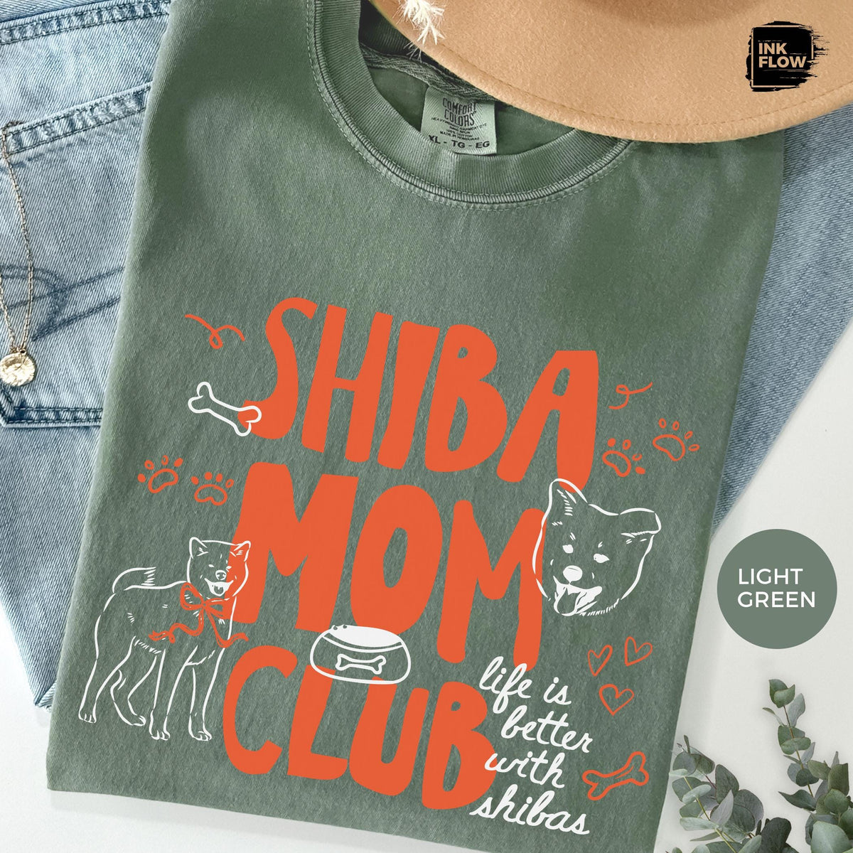 Shiba Mom Club Comfort Colors T-Shirt – Cute Shiba Inu Dog Mom Tee