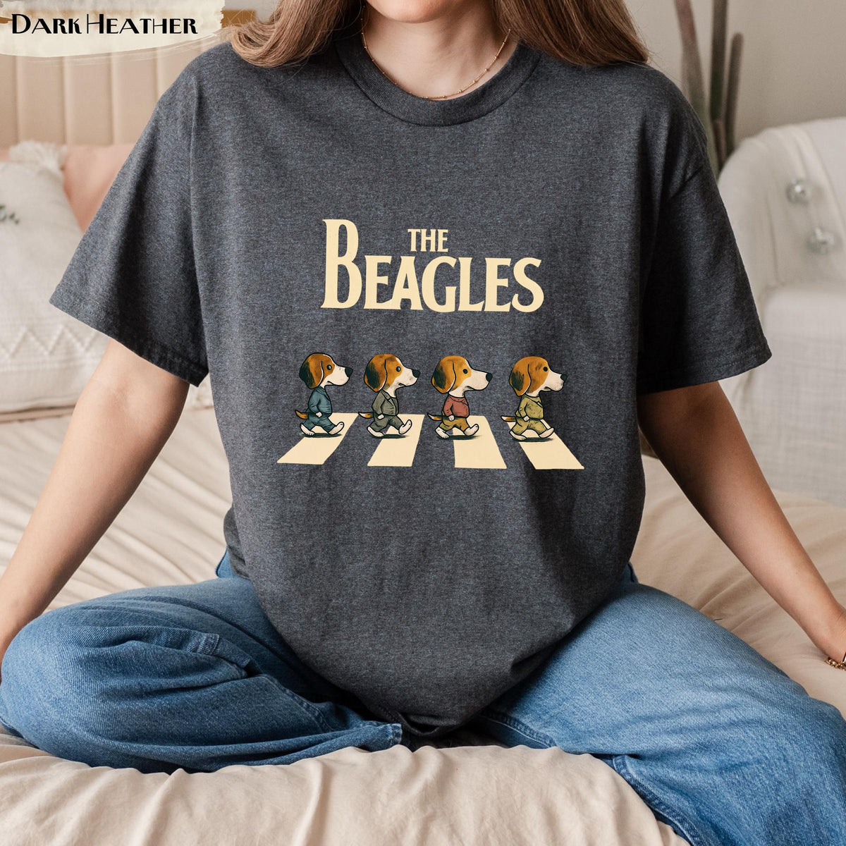 The Beagles T-Shirt, Funny Dog Graphic Tee, Beagle Lover Gift, Abbey Road Parody Shirt, Dog Mom & Dog Dad Top, Beagles Band, Beatles Parody