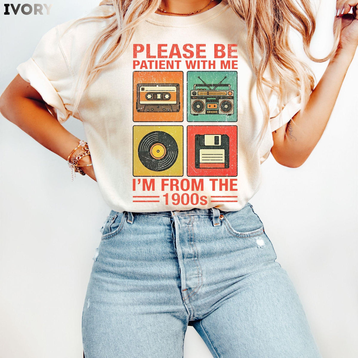 Please Be Patient With Me I'm From The 1900s Shirt, 90s Country Shirt, Funny Gift For Friend, 1900s Graphic Tee, Funny Birthday Gift