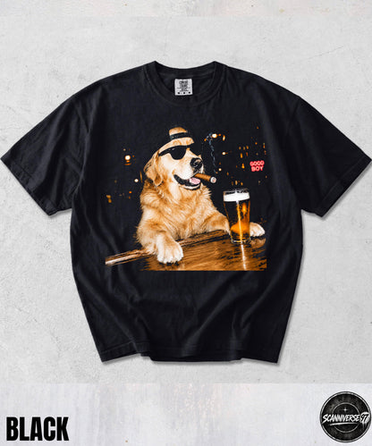 Golden Retriever Drinking Beer Graphic T-Shirt,Sarcastic Dog Meme Shirt,Golden Retriever Lovers Gift,Retriever Mom Dad Shirt,Stupid Shirt