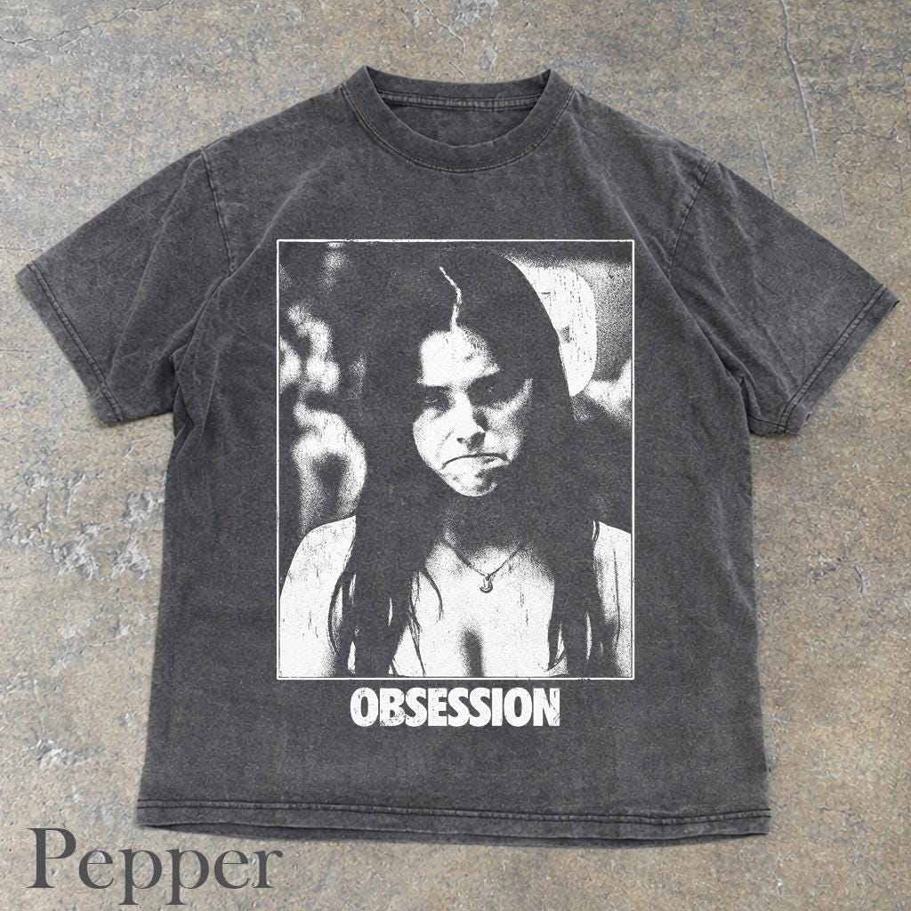 Vintage OBSESSION Movie T-Shirt, Frowning Nikki Graphic Tee, Gothic Horror Tee
