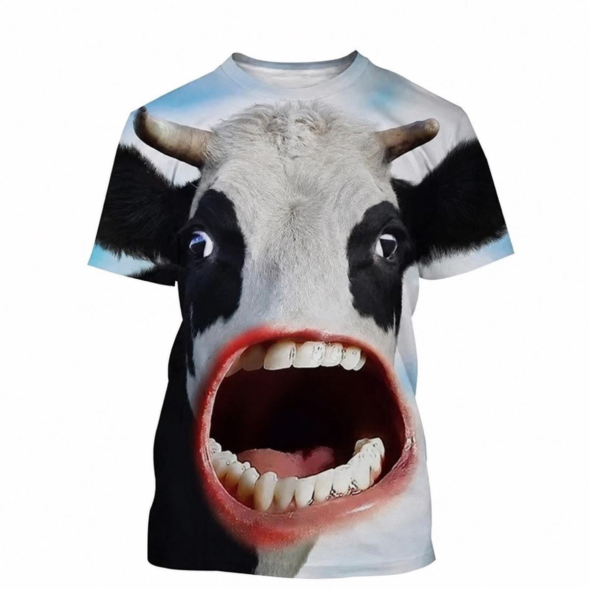 Funny Cow Screaming T-Shirt, Present Tee, Funny Shirt, Unisex T-Shirt, Inappropriate Ironic Shirt