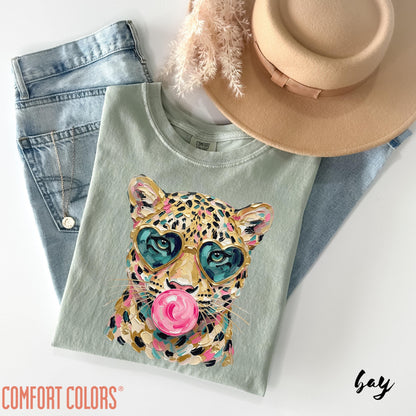 Comfort Colors® Leopard Bubblegum Shirt, Cute Leopard Shirt, Bubblegum Cheetah Shirt, Leopard Graphic Tee, Trendy Leopard Shirt, Leopard Tee