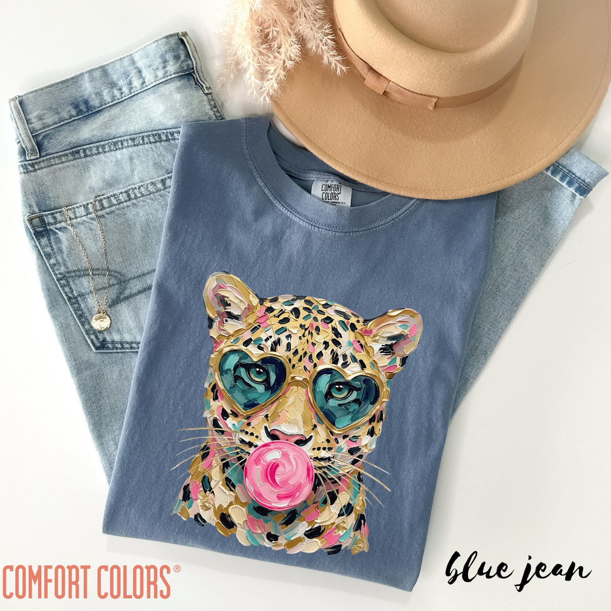 Comfort Colors® Leopard Bubblegum Shirt, Cute Leopard Shirt, Bubblegum Cheetah Shirt, Leopard Graphic Tee, Trendy Leopard Shirt, Leopard Tee