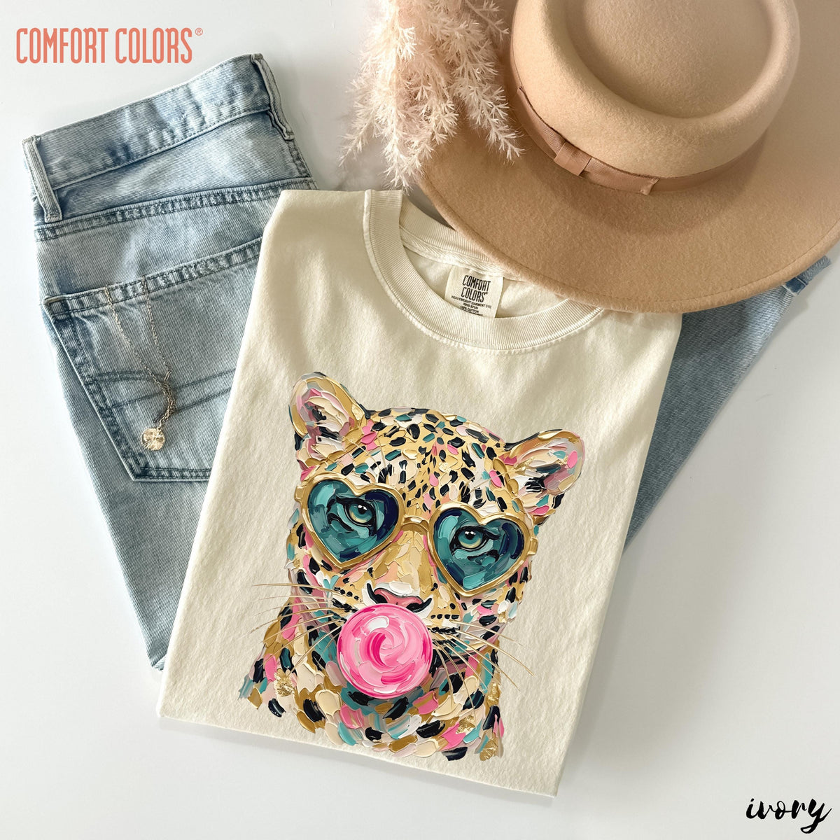 Comfort Colors® Leopard Bubblegum Shirt, Cute Leopard Shirt, Bubblegum Cheetah Shirt, Leopard Graphic Tee, Trendy Leopard Shirt, Leopard Tee