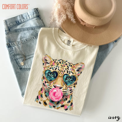 Comfort Colors® Leopard Bubblegum Shirt, Cute Leopard Shirt, Bubblegum Cheetah Shirt, Leopard Graphic Tee, Trendy Leopard Shirt, Leopard Tee