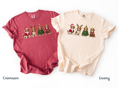 Beagle Christmas Shirt, Beagle Holiday Shirt, Dog Lover Gift ,Holiday Tee, Cute Christmas Dog Shirt, Comfort Colors Shirt