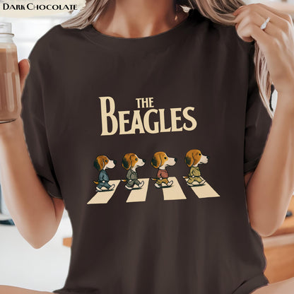 The Beagles T-Shirt, Funny Dog Graphic Tee, Beagle Lover Gift, Abbey Road Parody Shirt, Dog Mom & Dog Dad Top, Beagles Band, Beatles Parody