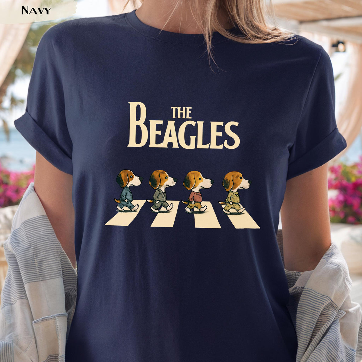 The Beagles T-Shirt, Funny Dog Graphic Tee, Beagle Lover Gift, Abbey Road Parody Shirt, Dog Mom & Dog Dad Top, Beagles Band, Beatles Parody