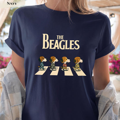 The Beagles T-Shirt, Funny Dog Graphic Tee, Beagle Lover Gift, Abbey Road Parody Shirt, Dog Mom & Dog Dad Top, Beagles Band, Beatles Parody