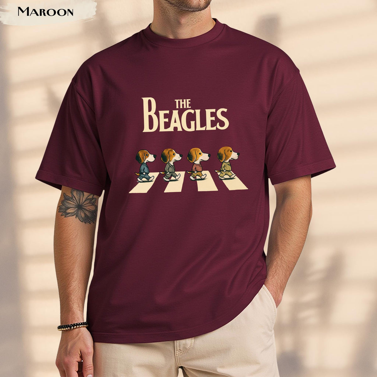 The Beagles T-Shirt, Funny Dog Graphic Tee, Beagle Lover Gift, Abbey Road Parody Shirt, Dog Mom & Dog Dad Top, Beagles Band, Beatles Parody