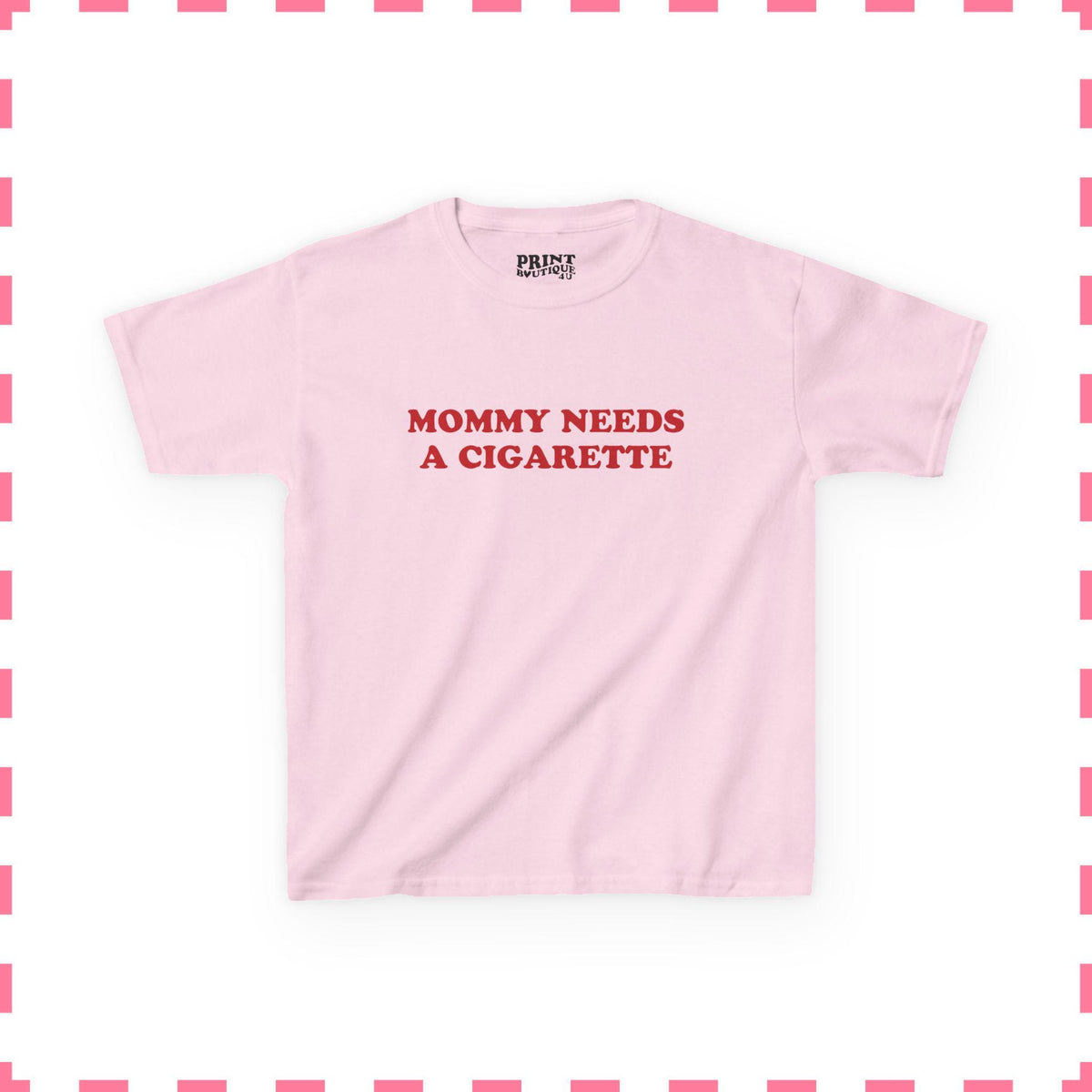 Mommy Needs A Cigarette Baby Tee, Funny Mom Shirt, Retro Smoking Crop Top, Cool Mom Y2K Tee, Sarcastic Graphic Top