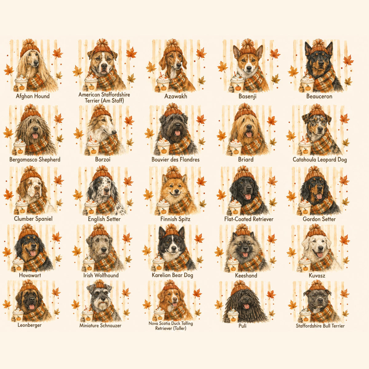 Fall Dogs Comfort Colors Shirt  120+ Dog Breeds, Personalized Dog Mom Tee, Autumn Cosy Dog T-Shirt, Pumpkin Spice Autumn Custom Pet Portrait
