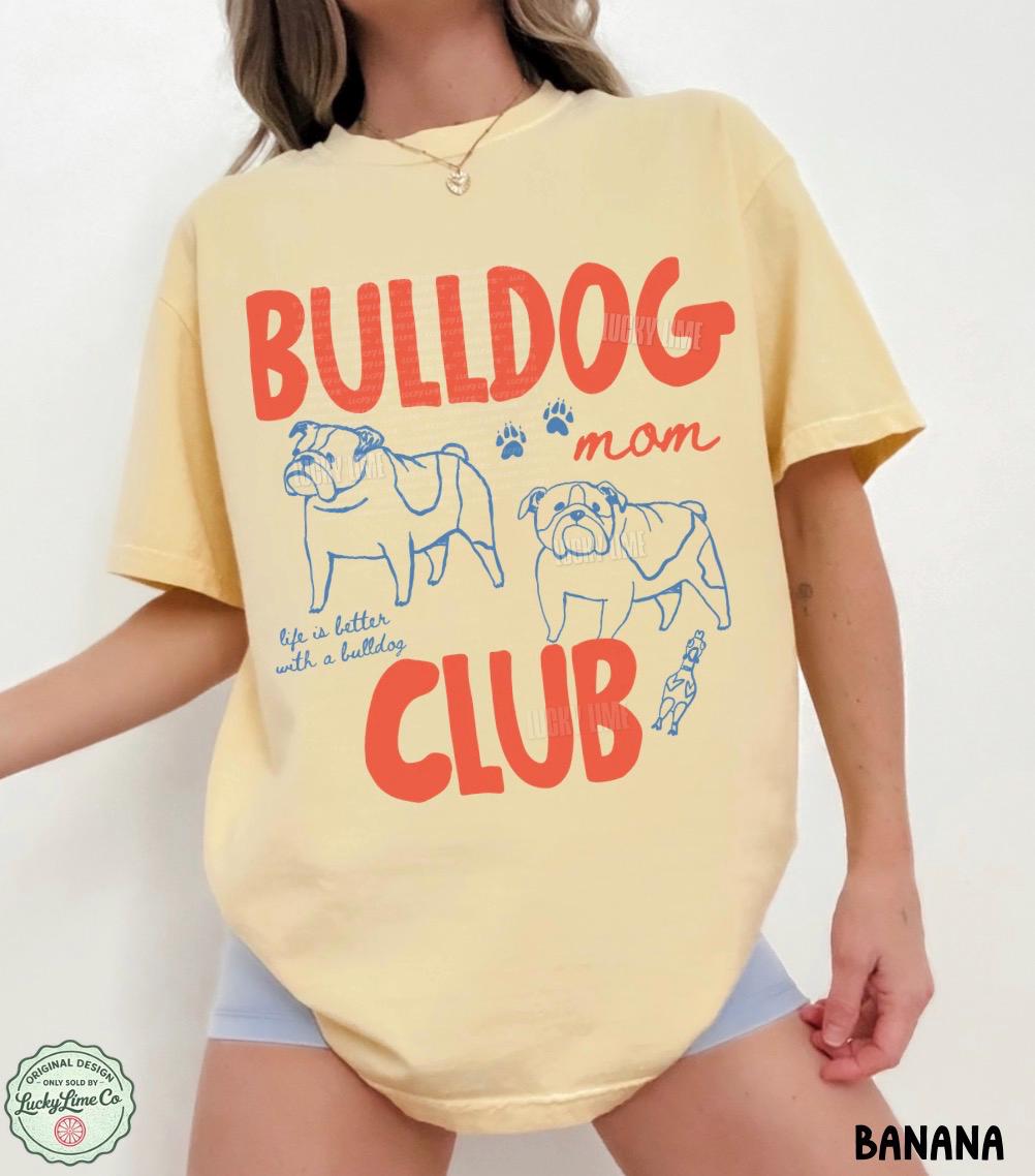 English Bulldog Mom Club Shirt, Bulldog Mom Shirt, Dog Mom Tshirt, Pet Parent Tee, Dog Mama Shirt, Comfort Colors® Dog Shirt, Dog Lover Tee