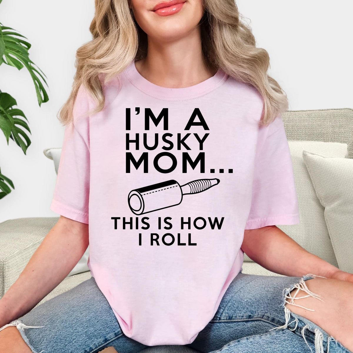 Comfort Colors®  Dog Mom T Shirt, Mom Life Shirt, I'm A Husky Mom This Is How I Roll Shirt, Mothers Day Shirt, Dog Mom Gift, Husky Mama Gift