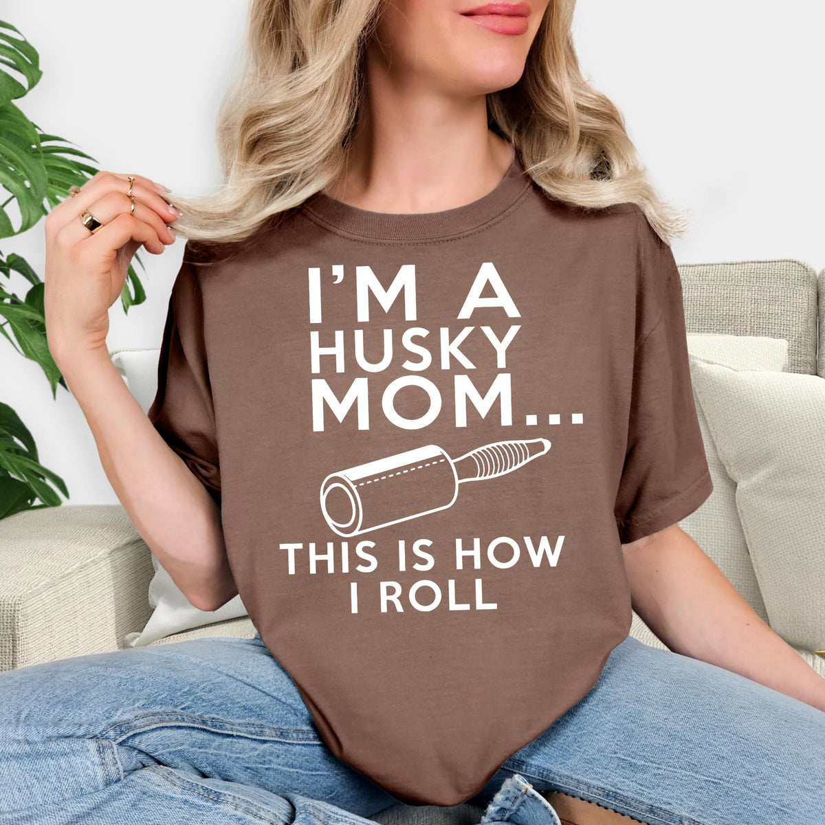 Comfort Colors®  Dog Mom T Shirt, Mom Life Shirt, I'm A Husky Mom This Is How I Roll Shirt, Mothers Day Shirt, Dog Mom Gift, Husky Mama Gift